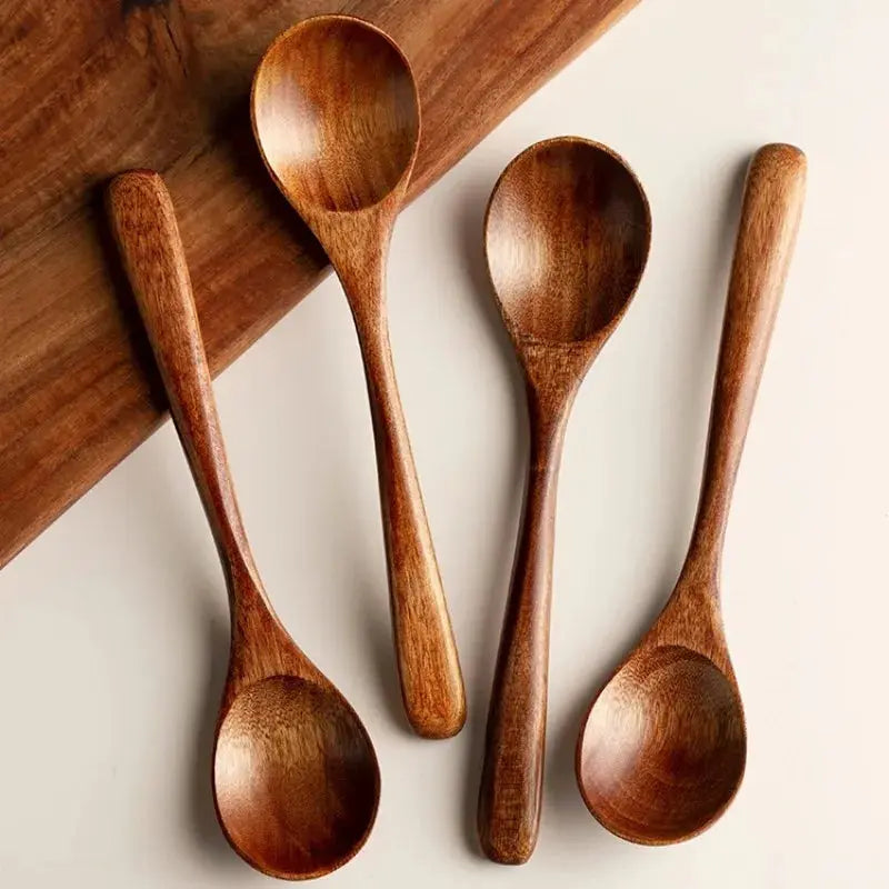 4-Piece Premium Wooden Eating Spoons Hypersku